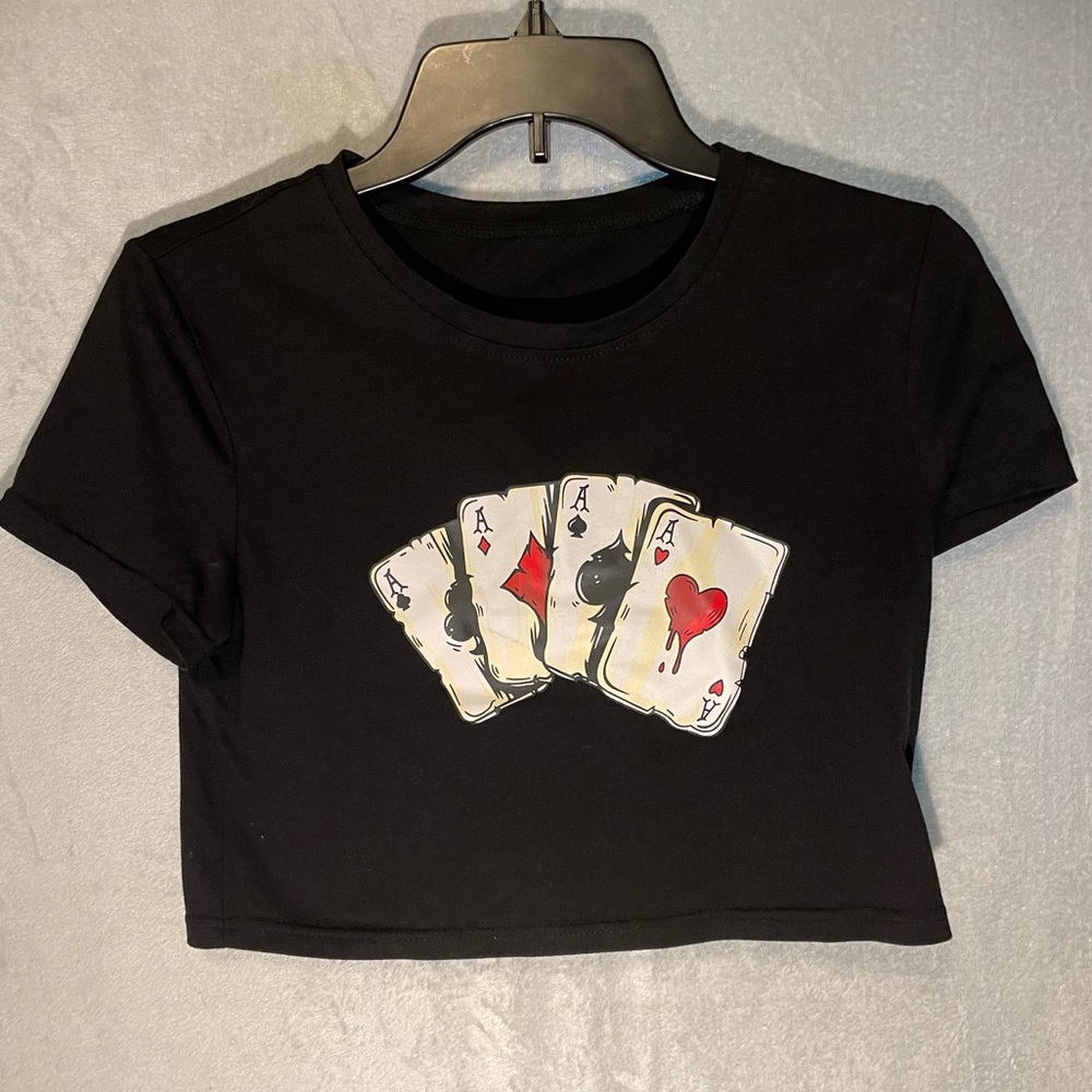 Playing Cards Cropped Tee